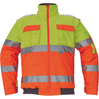 Darbinis švarkas vyrams Cerva Clovelly, geltona sp./oranžinė sp., 4XL dydis