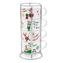 Puodelis Bialetti Little Mustache Man, balta sp., 0.265 l