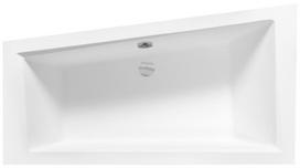 Vonia, įmontuojama Besco Intima Slim Left 150, 150 cm x 85 cm x 41.5 cm, asimetrinė, balta sp.
