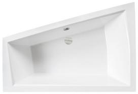 Vonia, kampinė Besco Intima Duo Right 180, 180 cm x 125 cm x 41.5 cm, dešininė, balta sp.