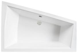 Vonia, įmontuojama Besco Intima Duo Slim Right 180, 180 cm x 125 cm x 41.5 cm, dešininė, balta sp.