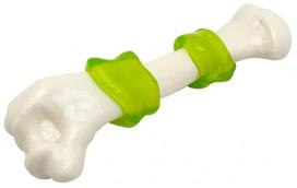 Žaislas šuniui, tąsymui Gimborn Interactive Bacon Bone 60804, 17.8 cm, balta sp./žalia sp., 17.8 cm