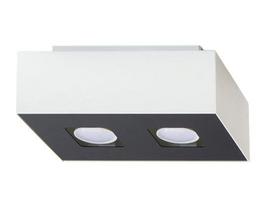 Šviestuvas lubų Sollux Mono 2 SL.0067, GU10, 2 x 40 W, juoda sp. / balta sp.