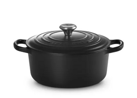 Ketaus puodas Le Creuset Signature, 22 cm, 3.3 l, juoda sp.