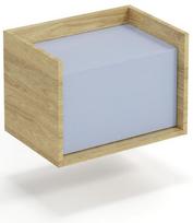Pakabinama spintelė Mobius 1D, ąžuolo sp./šviesiai mėlyna sp., 41 cm x 50 cm x 36 cm