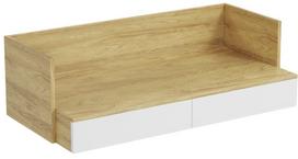 Rašomasis stalas su stalčiais Mobius 2S, 110 cm x 55 cm, 38 cm, ąžuolo sp./balta sp.