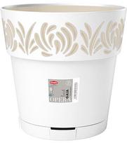 Gėlių vazonas Stefanplast Gaia 88600, plastikinis, Ø 30 cm, balta sp.
