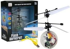 Žaislinis dronas Lean Toys Flash Aerocraft, 5 cm, sidabro sp.
