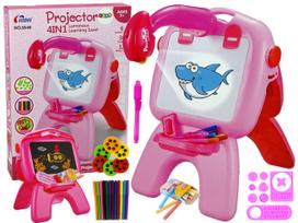 Piešimo projektorius Lean Toys 4in1, rožinė sp.