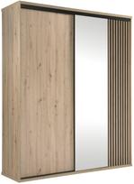 Spinta Moderno C-14, juoda sp./rusva sp., 60 cm x 179 cm x 216 cm, su veidrodžiu