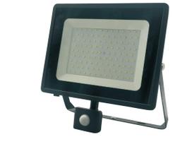 Prožektorius su judesio davikliu, tvirtinamas prie sienos Okko E011EI E013EIS, 100 W, 8500 lm, 4000 °K, IP65, juoda sp.