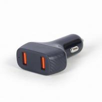 Adapteris Gembird TA-U2QC3-CAR-01, 2 x USB, juoda sp., 36 W