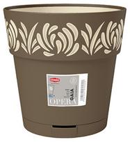 Gėlių vazonas Stefanplast Gaia 88602, plastikinis, Ø 30 cm, ruda sp.