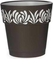 Gėlių vazonas Stefanplast Gaia, plastikinis, Ø 25 cm, juoda sp.