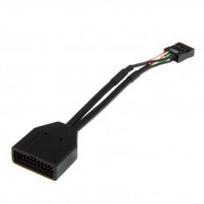 Kabelis Kolink PGW-AC-KOL-030 USB 3.0 19-pin male, USB 2.0 8-pin female, 0.15 m, juoda sp.