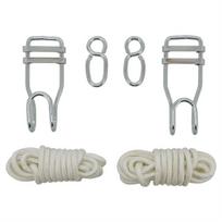 Hamako tvirtinimo rinkinys Cattara Hammock Hooks, poliesteris/metalas, balta sp./sidabro sp.