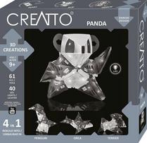 Konstruktorius Kosmos Creatto Panda 1KS3494, 61 vnt., balta sp./pilka sp.