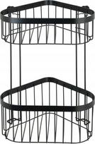 2-jų pakopų dušo kampinė lentyna Wenko Classic Plus, 18.5 cm x 33 cm x 23.5 cm, juoda sp.