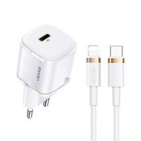 Telefono įkroviklis Usams T36 Mini, USB Type C, aukso sp./balta sp., 20 W