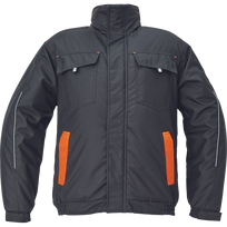 Darbinė striukė vyrams Cerva Max Vivo, juoda sp./oranžinė sp., 4XL dydis