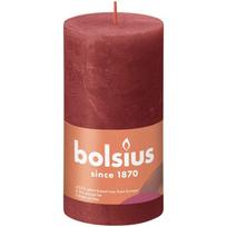 Žvakė, cilindrinė Bolsius Rustic Delicate Red, 60 h, raudona sp.
