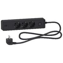 Buitinis ilgintuvas Schneider Electric, 3 x 1 mm², 1.5 m, 3 lizdų, 2USB, su jungikliu