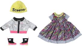 Lėlių drabužėlis Zapf Creation Baby born City Deluxe Style, sidabro sp./geltona sp./rožinė sp.