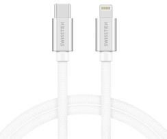 Laidas Swissten, Apple Lightning/USB-C, 200 cm, balta sp.
