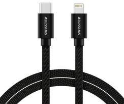 Laidas Swissten, Apple Lightning/USB-C, 200 cm, juoda sp.