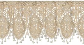 Dieninė užuolaida Moly, šviesiai smėlinė, 150 cm x 30 cm