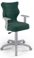 Vaikiška darbo kėdė Duo VT05 Size 6, 40 x 64 x 89.5 - 102.5 cm, žalia sp./pilka sp.