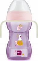 Puodelis su snapeliu Mam Fun To Drink Better Together, 270 ml, 9 mėn., plastikas, rožinė sp.