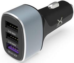 Adapteris Krux KRX0063, 2 x USB/QC 3.0, juoda sp./pilka sp.