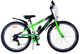 Vaikiškas dviratis, hibridinis Volare Sportivo 26116, juoda sp./žalia sp., 26"