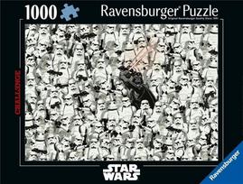 Dėlionė Ravensburger Challenge Star Wars, 50 cm x 70 cm, 1000 vnt., balta sp./juoda sp.
