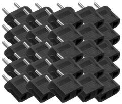 Adapteris UPH Travel adapter US to EU 25 pcs Euro plug, US Socket, juoda sp.