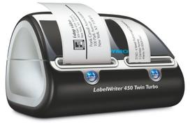 Etikečių spausdintuvas Dymo LabelWriter 450 Twin Turbo, 1120 g, sidabro sp./juoda sp.