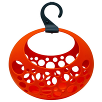 Skalbinių krepšys, skalbinių segtukams Gio`style Love, 29 cm x 13 cm, plastikas, oranžinė sp.