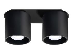 Šviestuvas lubų Sollux Orbis 2 10516218, GU10, 2 x 40 W, juoda sp.