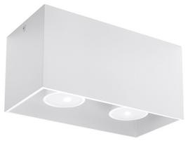 Šviestuvas lubų Sollux Quad SL.0380, GU10, 2 x 40 W, balta sp.