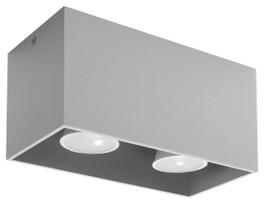 Šviestuvas lubų Sollux Quad SL.0382, GU10, 2 x 40 W, pilka sp.