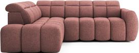 Kampinė sofa Falconn Paolli 24, rožinė sp., kairinė, 208 x 258 cm x 107 cm