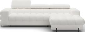 Kampinė sofa - lova Felro Amore 01, balta sp., dešininė, 181 x 285 cm x 93 cm