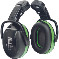 Apsauginės ausinės Ear Defender ED 1C, juoda sp./žalia sp.