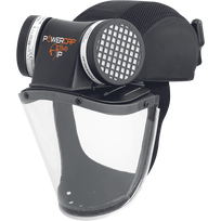 Respiratorius JSP Powercap Active IP, skaidri sp./juoda sp.