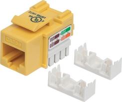 Jungtis Intellinet UTP, Yellow, Punch-down Cat5e Keystone Jack 210133, balta sp./geltona sp.