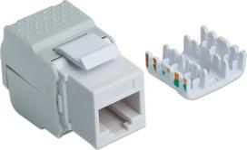 Jungtis Intellinet UTP Self-locking Keystone Cat6 167062, balta sp./juoda sp.