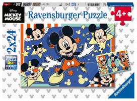 Dėlionė 2in1 Ravensburger Mickey Mouse, 18 cm x 26 cm, 48 vnt., įvairių spalvų