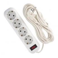 Buitinis ilgintuvas Bellight White, 4-Socket, 5 m, 4 lizdų, su jungikliu