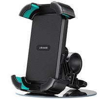 Dviračių telefono laikiklis Usams ZJ078, silikonas/polikarbonatas, juoda sp.